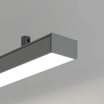 Preview: Edles LED Profil silber eloxiert für stilvolle Wand- und Deckenbeleuchtung